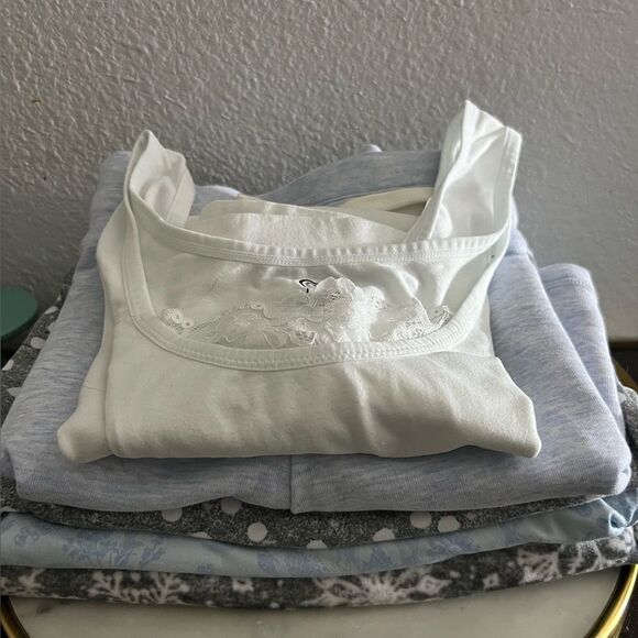 Lot - Jilla white tank blue shorts 2 summer pants 1 winter pants 2XL XL 3X - Picture 1 of 11
